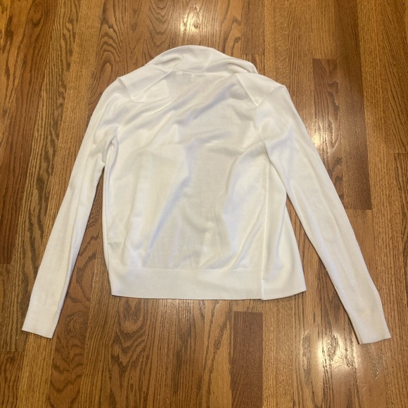 Ted Baker | London Mixed-Media Open-Front Cardigan Size 0 White - Picture 4 of 7